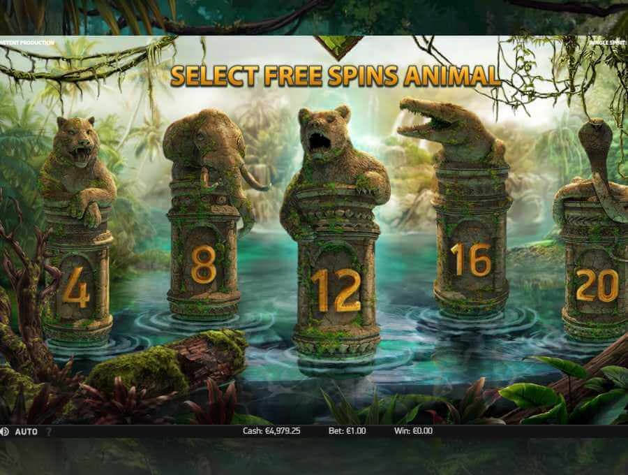 Бонусная игра в слоте Jungle Spirit 